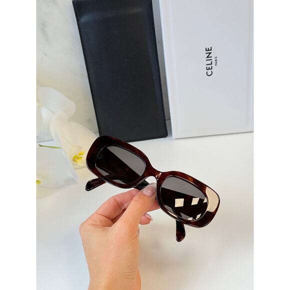 NEW Celine CL40287U Bold 3 Dots Havana Brown Sunglasses